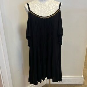 Black peek-a-boo shoulder style dress by Torrid in a size 2
